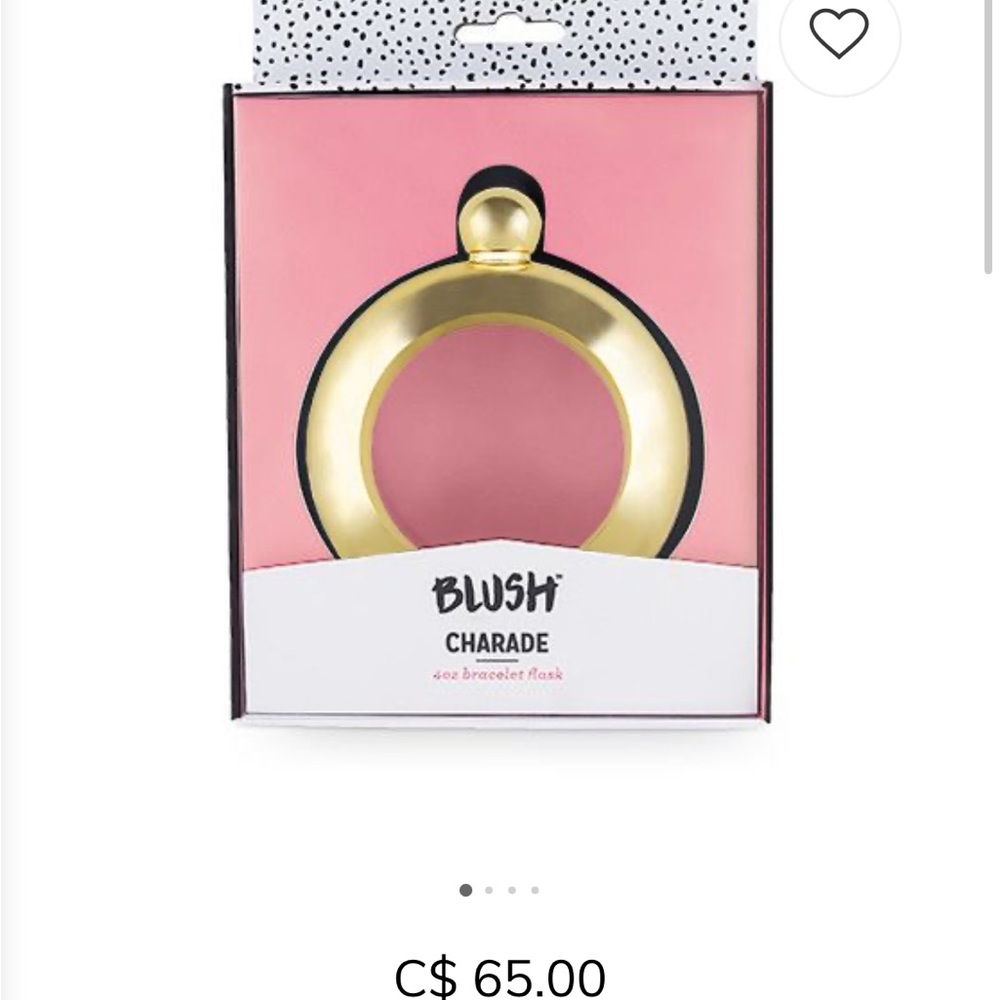 Rose gold Blush PROM bangle bracelet flask alcohol
